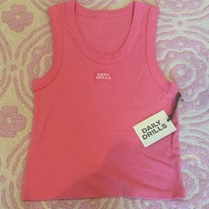 Daily Drills Vibrant Pink Sleeveless Top